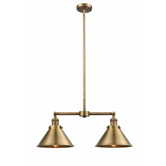 Innovations 209-BB-M10-BB-LED Briarcliff 2 Light Chandelier part of the Franklin Restoration Collection, Brushed Brass
