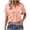 Pink, variant on Button Tops for Women Smocked Elegant Woman Fashion Solid Color Button Pocket Short Sleeve Turndown Collar Blouse Tops Green 2X