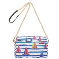 thumbnail image 2 of FORMRS Women Crossbody Purse with Chain Strap Vegan Leather Shoulder Handbag, Blue Hand Drawn Sailboats, 2 of 7