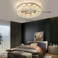 thumbnail image 5 of DENEST Modern Flush Mount Crystal Chandelier LED Ceiling Light Pendant Lamp Fixture 40w, 5 of 16