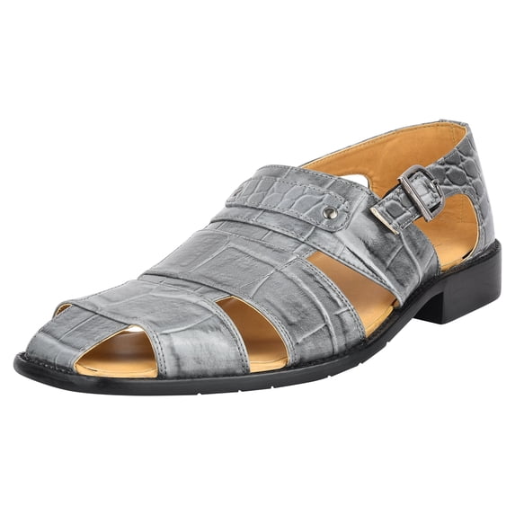 LIBERTYZENO Mens Outdoor Sport Fisherman Sandal Shoe Grey 11