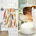 thumbnail image 7 of Yayeee 2 Pack Hand Towels for Bathroom 100% Cotton 16" x 28" Soft Absorbent Kitchen Towel, Colorful Leaves, 7 of 7
