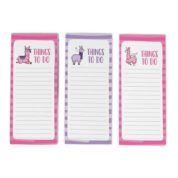 Inkdotpot Pack of 3 Magnetic Fridge To-Do List Notepads- Magnetic Memo Pads For Refrigerator-(50 Sheets Each)-SG