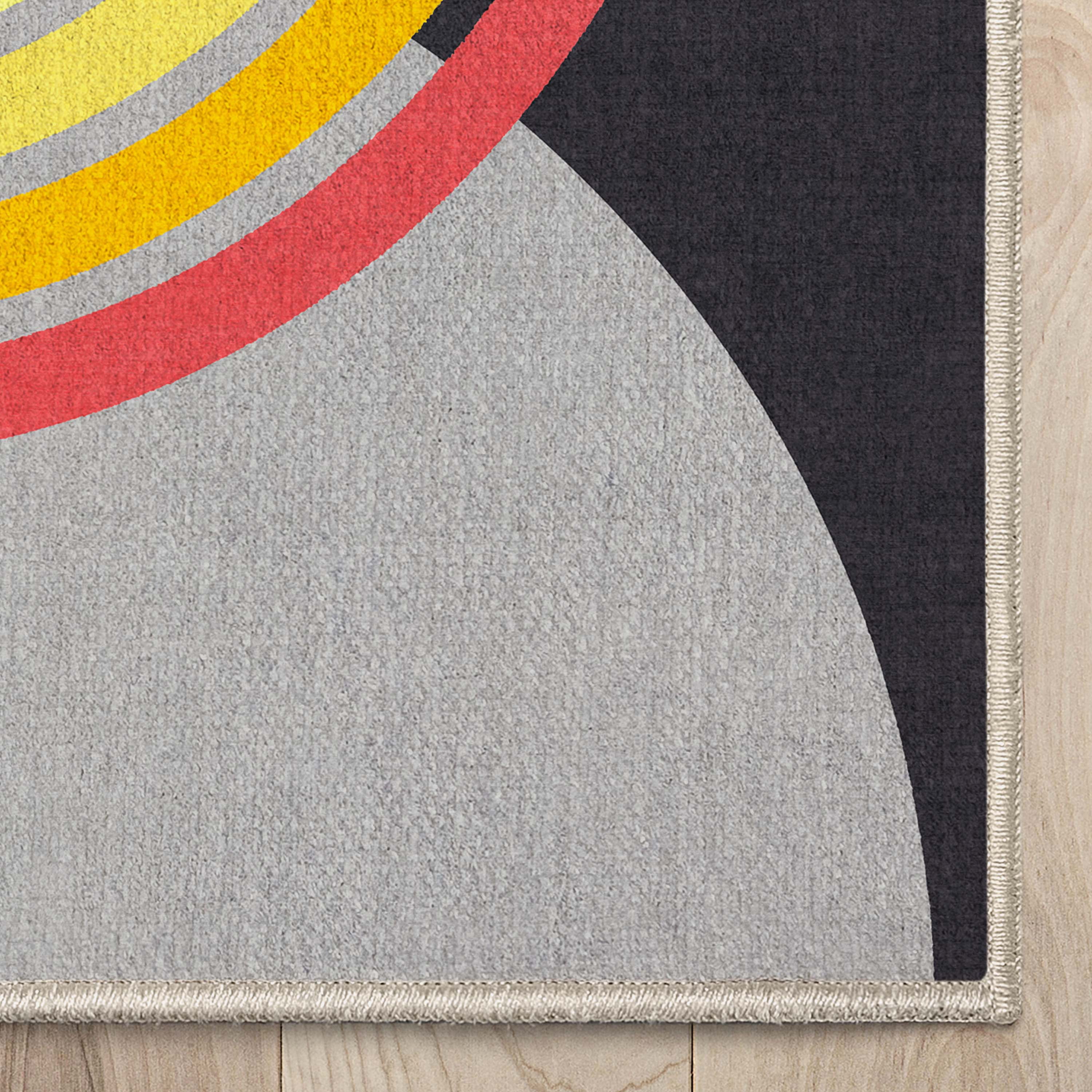 Well Woven Crayola Demi Arch Multi Color 5'3" x 7'3" Area Rug Easy to Clean - Kid & Pet Friendly Rug Perfect for Playroom Living Room Bedroom