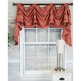 thumbnail image 2 of RLF Home Luxurious Modern Design Ribbon Stripe Victory Swag 3-Scoop Window Valance 50" x 25" Coral, 2 of 4