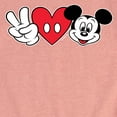thumbnail image 3 of Mickey & Friends - Peace Love Mickey - Toddler And Youth Girls Short Sleeve Graphic T-Shirt, 3 of 5