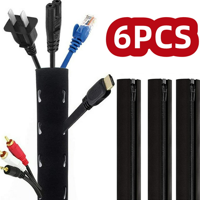 6pcs Cable Concealer On-Wall Cord Cover Raceway Kit - SimpleCord