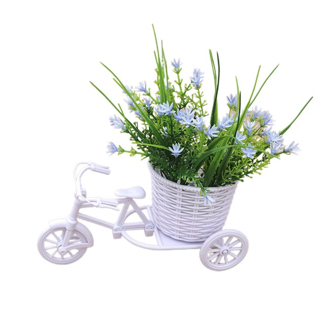 Limorve 1 Set Simulation Flower Float Realistic DIY Decorative Increase Vitality Rattan Tricycle Faux Saxifrage Wedding Decor Light Blue