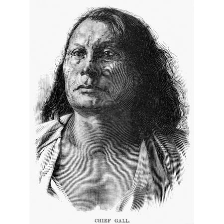 - Gall (C1840-C1894) Nnative American Sioux Chief Line Engraving 1890 After A Photograph Rolled Canvas Art - (24 x 36)