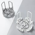 thumbnail image 6 of Expandable Kitchen Bowl Rack Organizer with Drainer for Plates, Bowls, and Pot Lids - White, 6 of 7