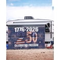 thumbnail image 5 of 4th of July RV Awning Sun Shade Screen 9'X15.3' 250th Celebrating Freedom Mesh Sunscreen Patriotic Star Fireworks Awning Shade Screen with Zipper UV Blocker Completed Kits for RV Motorhome Camper, 5 of 7