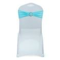 thumbnail image 1 of MDS Pack of 75 Spandex Chair Sashes Bow Ties With Buckle for Wedding - Aqua Blue, 1 of 8