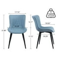 thumbnail image 4 of Kidol & Shellder Dining Chairs Set of 2 Soft Leather Dining Room Chairs with Sleek Metal Legs,Blue, 4 of 10
