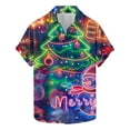 thumbnail image 2 of Elvqul Christmas Shirts for Men Short Sleeve Dressy Retro Cute Mens Shirts, 2 of 5