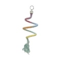thumbnail image 2 of Bird Rope Parrot Swing Rope colgando loro de pie de pie para masticar Juguete para pinzones pequeños a regulares pájaros de aves de tamaño regular Colgante de metal de 80 cm, 2 of 8