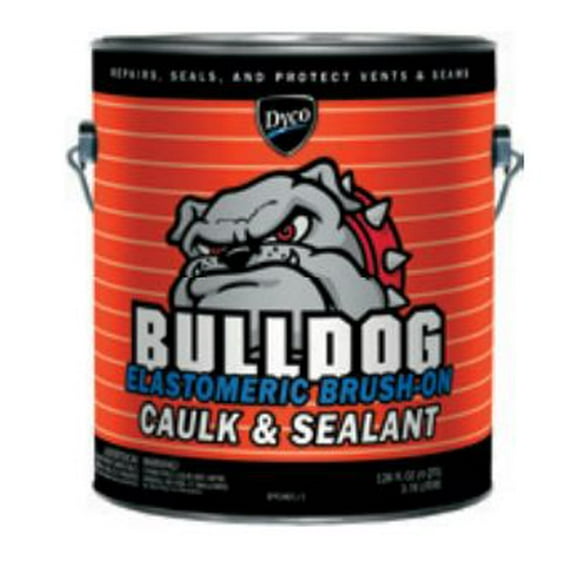 Dyco Paints Caulk Sealant DYC461/1 Bulldog; Compatible With Asbestos/Wood/Concrete Asphaltic Surfaces/Flexible Foams And Metals; Acrylic Caulk; Paintable; White; 1 Gallon