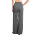 thumbnail image 3 of Pantalones de Mujer Talovee Yoga Pierna Ancha Cintura Alta Gris XL, 3 of 5