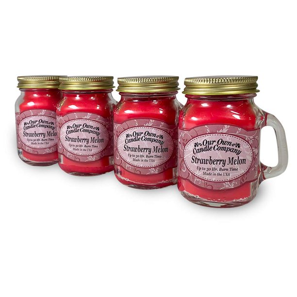 Our Own Candle Company Strawberry Melon Scented Mini Mason Jar Candle