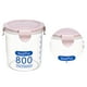 thumbnail image 3 of Bewildely Plástico Sellado Latas Cocina Caja Almacenaje Transparente Food Bote Keep Fresh Organizadores de utensilios de cocina rosado METRO Bewildely HA0062-04B, 3 of 6