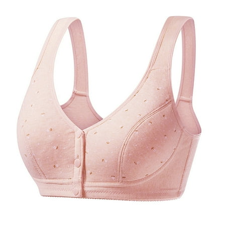 Nursing Bra Women Lightly Lined Bra Feature V-Neck T-Shirt Bra Style W-1934 Pinks 46