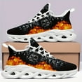thumbnail image 6 of Coolcustomize Fire & Skull Design Athletic Sneakers for Men and Women, Punk Street Style with Color Print, Lightweight Sporty Shoes for Running, Gym, Casual & Casual Attire, Perfect for Urban Fashion, 6 of 10
