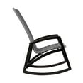 thumbnail image 4 of Sequoia Outdoor Patio Rocking Chair in Dark Eucalyptus Wood and Gray Rope, 4 of 12