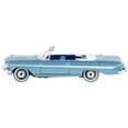 thumbnail image 2 of 1961 Chevrolet Impala Convertible Jewel Blue Met. & White w/Blue Interior 1/87 (HO) Scale Diecast Model Car by Oxford Diecast, 2 of 6