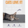 thumbnail image 3 of ZZ Cat Litter Mat - 46" x 35" Jumbo Litter Box Mat with Double Layers, Urine-Proof and Non-Slip Litter Trapping Mat, 3 of 7