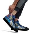 thumbnail image 4 of Idaho State Mtn Bluebird and Syringa Flower High Top Canvas Shoes Sneakers Black Size 5, 4 of 6