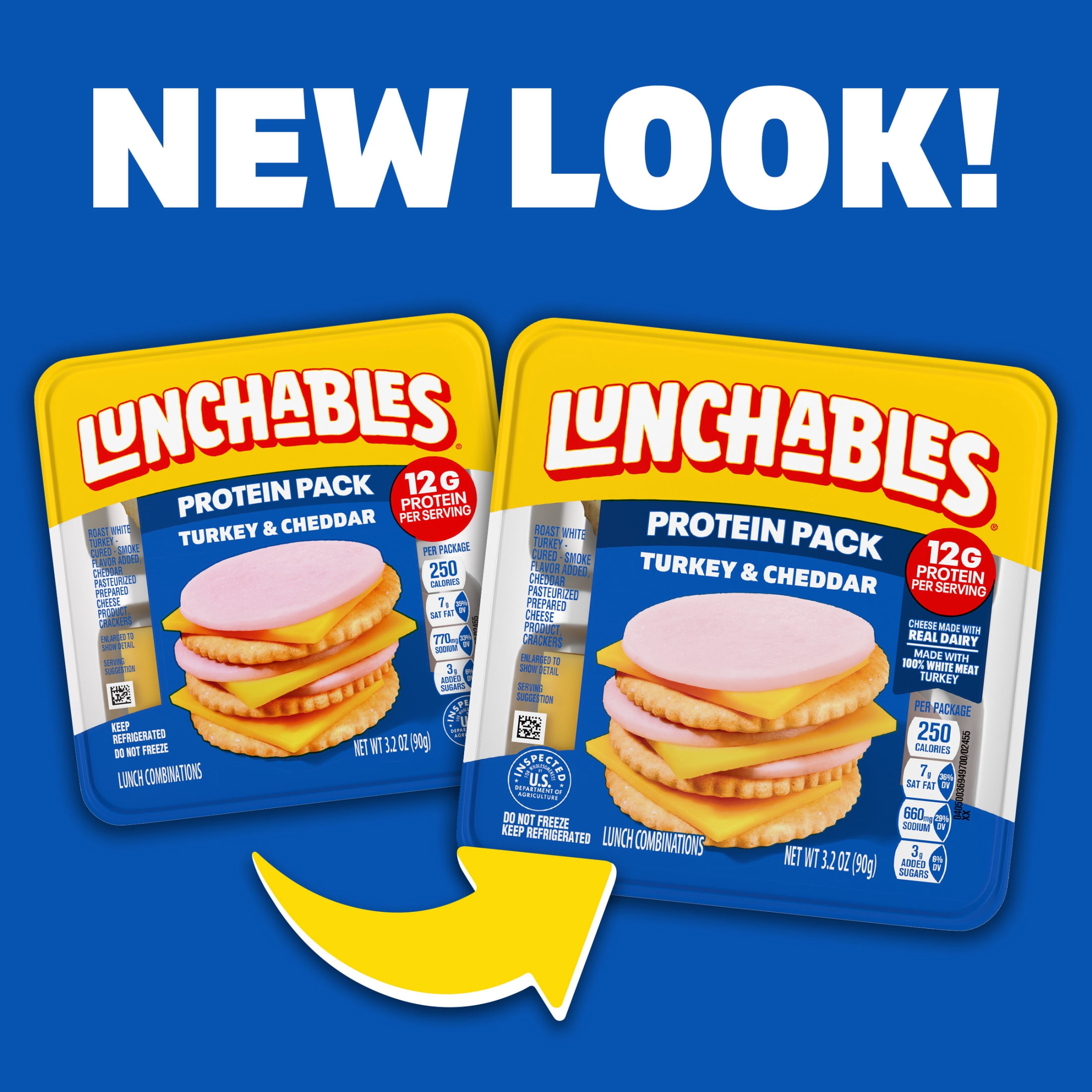 Lunchables Turkey & Cheddar Protein Pack, 3.2 oz Pack