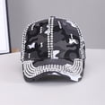 thumbnail image 4 of GIJNRIUIUA Womens Hats Under $5 2026 Summer Sales Rhinestone Baseball Cap Crystal Bling Camo Curved Brim Adjustable Strap Back Lightweight Outdoor Casual Fashion Sun Hat Green Bucket Hats One Size, 4 of 5