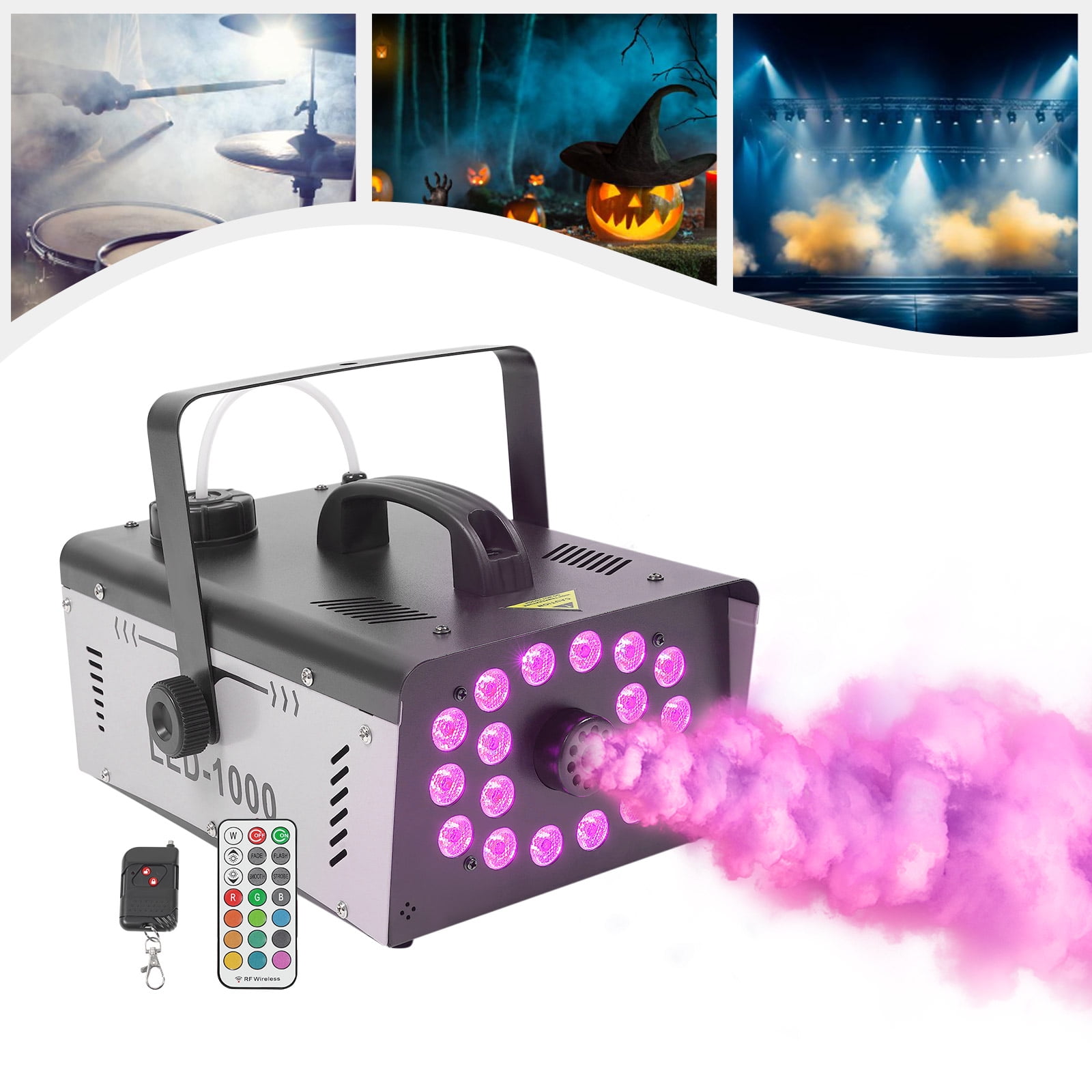 Smoke Machine, 1000W LED Fog Machine, Party Smoke Machine
