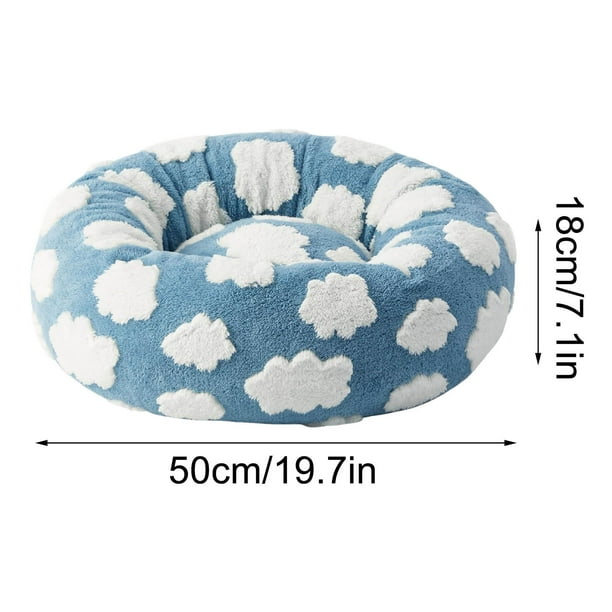 Sofa Vama Ropa de Cama cama redonda cálida de invierno para mascotas en interiores, suministros para dormir para mascotas for Navideño