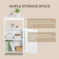 thumbnail image 6 of CZMJY Single Door Floor Cabinet, Bathroom Free Standing Storage Organizer with Adjustable Shelf, Narrow Side Cabinet for Living Room, White, 6 of 9