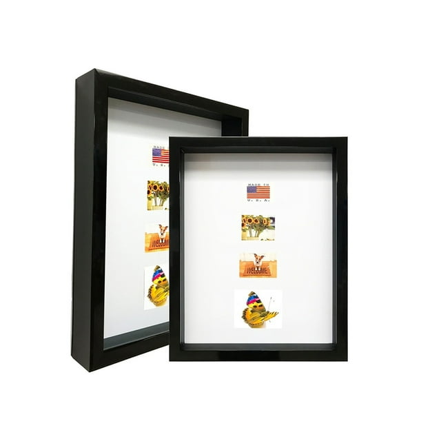 2-3/16" Deep Polystyrene Shadow Box Picture Frame - by WholesaleArtsFrames-com 24x34 2880 Series - Black - Made In USA