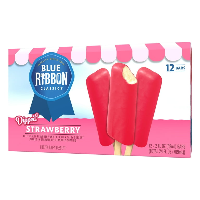 Blue Ribbon Classics Strawberry Dipped Frozen Treat Bar, 12pk