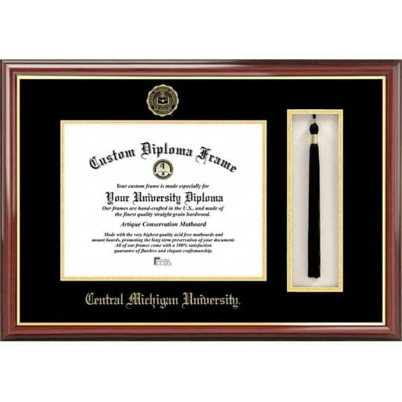 Campus Image MI999PMHGT Central Michigan University Tassel Box and Diploma Frame