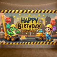 thumbnail image 3 of Yatrandify Cartoon Construction Banner Kids Birthday Happy Construction Theme for Party Celebration Event Decoration, 3 of 8
