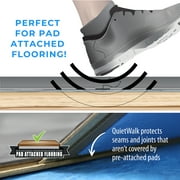 QuietWalk 360 sq ft Recycled Fiber Underlayment with Built-in Vapor Barrier for Laminate and Engineered Wood Flooring