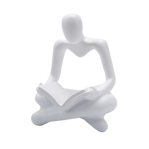 Estatua Abstracto Moderno Sunnimix Figura Pensador Abstracto Blanco
