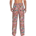 thumbnail image 3 of Goofa Color Flowers Printed Soft Pajama Pants for Men, Wide Leg Comfy Casual Lounge Yoga Pants-Medium, 3 of 9