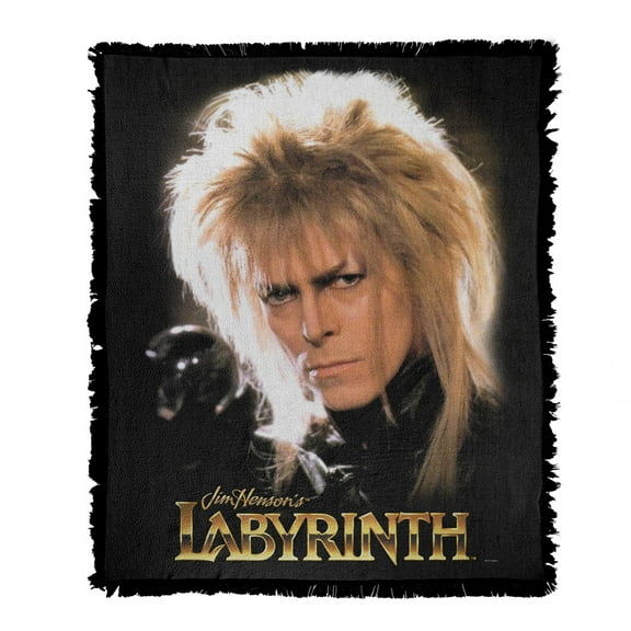 Labyrinth Blanket, 50'x60' Jareth Crystal Ball Woven Tapestry Cotton Blend Fringed Throw