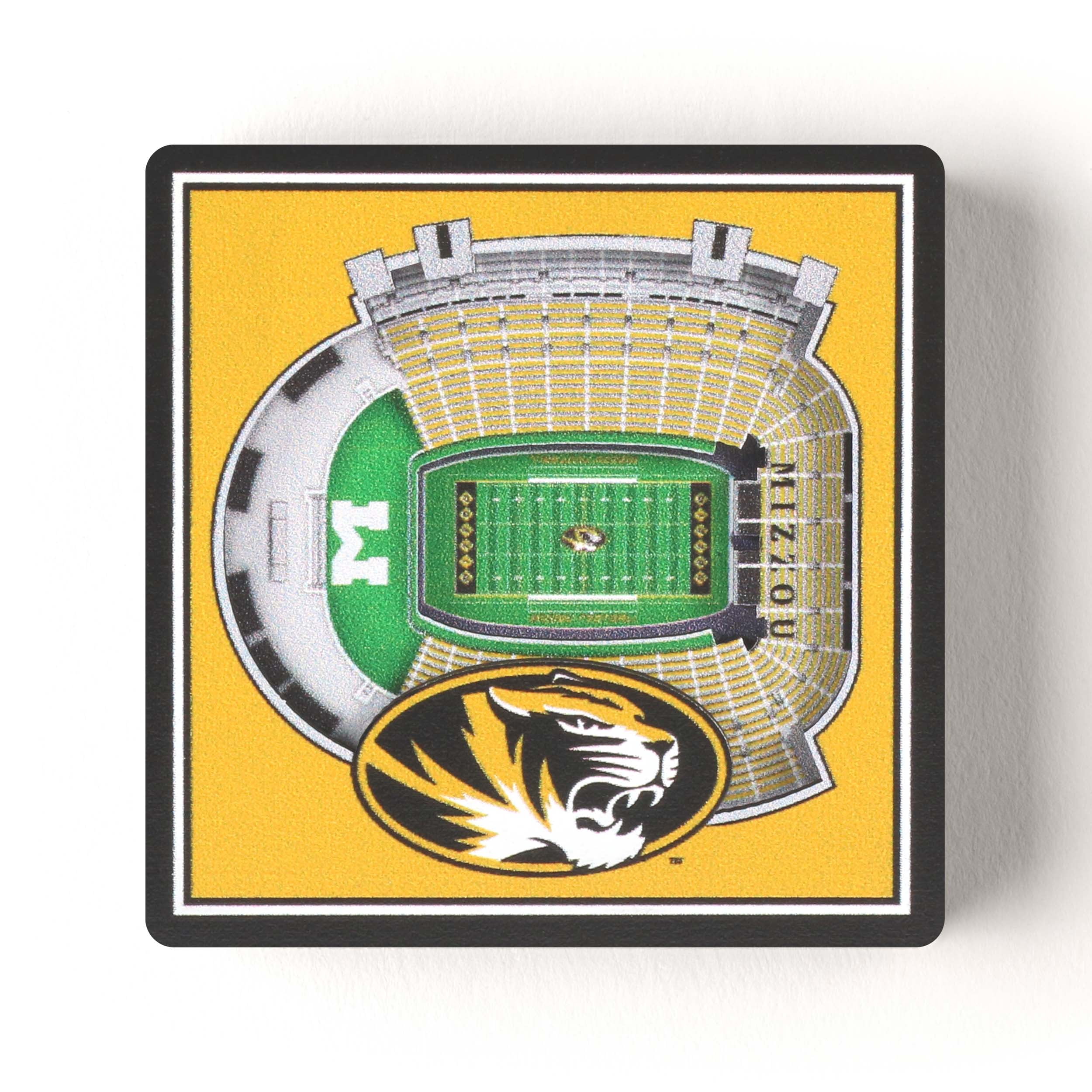 YouTheFan NCAA Missouri Tigers 3D StadiumView Magnet
