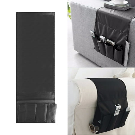 Sofa Arm Rest Tv Remote Control Organizer Holder 4 Pockets Chair Couch Bag