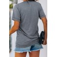thumbnail image 1 of ABPHQTO Camiseta gris con estampado de corazón de béisbol para mujer, 1 of 5