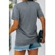 thumbnail image 1 of ABPHQTO Camiseta gris con estampado de corazón de béisbol para mujer, 1 of 5