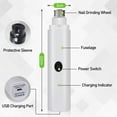 thumbnail image 3 of YOLETO Dog Nail Grinder with LED Light, Rechargeable Dog Nail Trimmer, Vet-Recommended Pet Nail Clipper for Dogs and Cats, 3 of 7