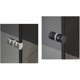 thumbnail image 3 of Manija de puerta par de perillas de puerta de vidrio/madera, puerta de ducha redonda espalda con espalda para baño, acabado en cromo pulido de acero inoxidable ER, 3 of 5