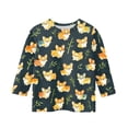 thumbnail image 5 of Grblisyd Girls Shirts Size 10-12 3/4 Sleeve Cute Animal Print T Shirts Kids Crewneck Casual Tops Graphic Tees, 5 of 6