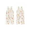 thumbnail image 2 of Suealasg Toddler Baby Girl Overalls Jumpsuit Sleeveless Floral Print One Piece Romper Suspender Pants 1T 2T 3T 4T Kids Girls Cute Clothes, 2 of 9